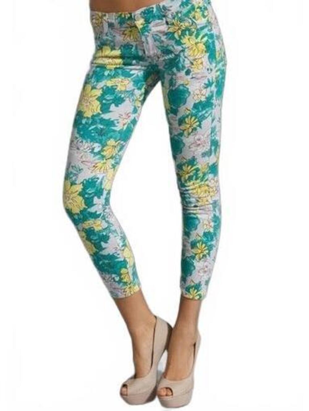 NWOT Textile Elizabeth and James Tropical Floral Cropped Pants, Size 29